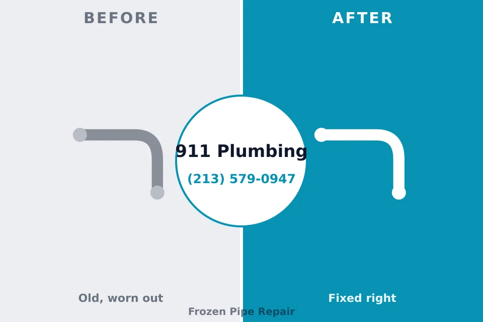 Before and after: plumbing company Tornado, WV